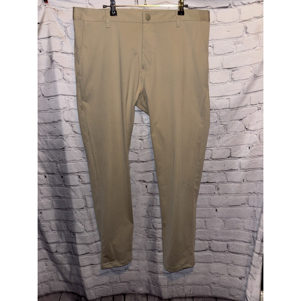 Rhone Pants Men 36x32 Beige Commuter Chino Flat Front Straight Pockets